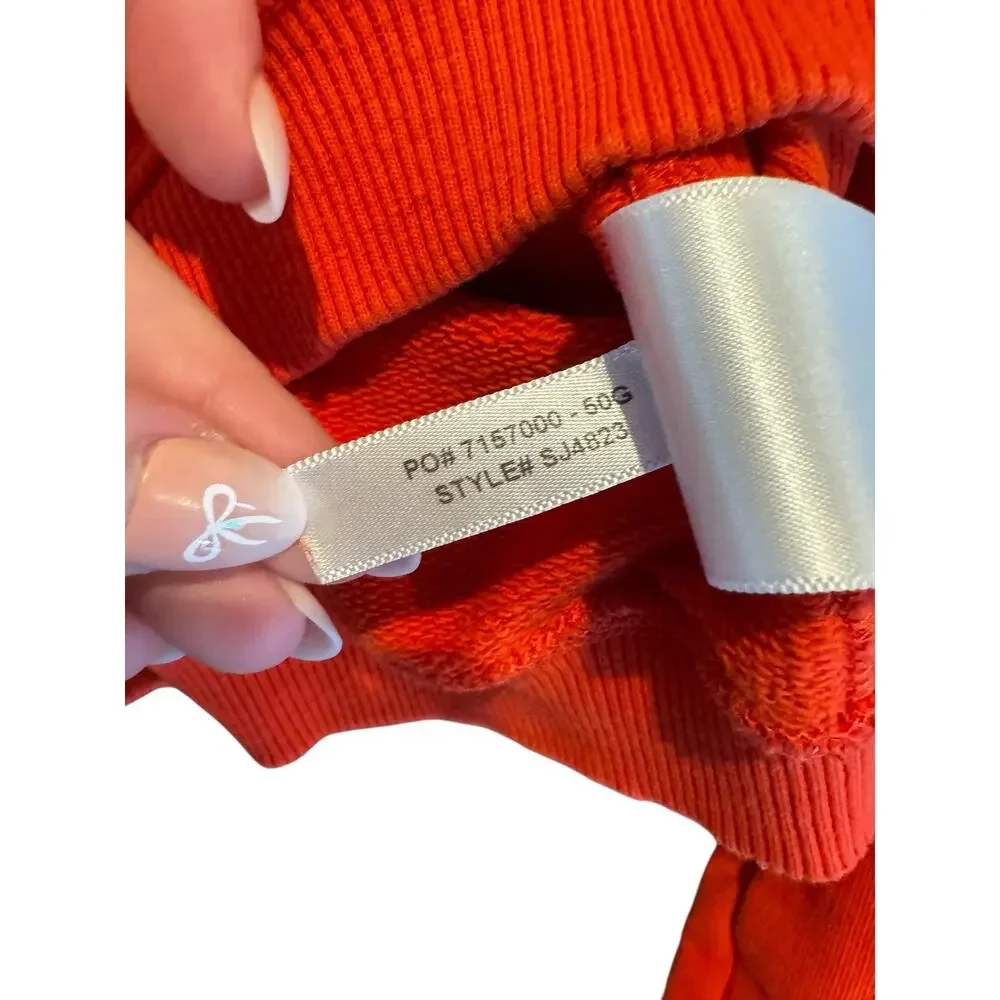 Lacoste Kids Red Orange Crocodile Logo Sweatshirt Size 4